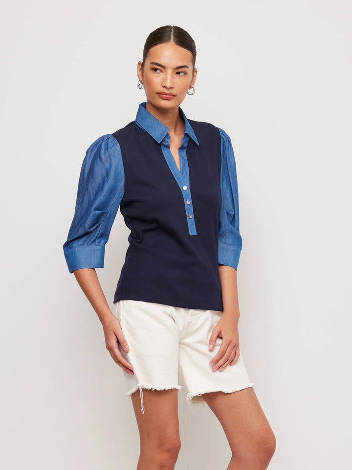 Fifteen Twenty Camden Contrast Henley Top