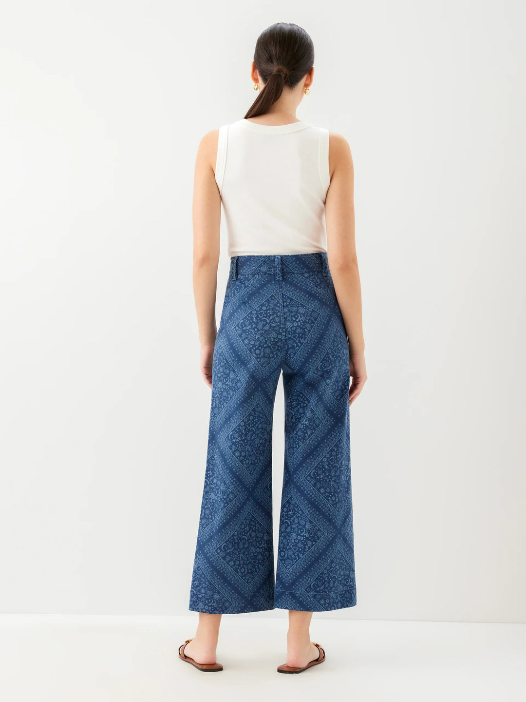 Fifteen Rylee Bandana Print Cropped Pants