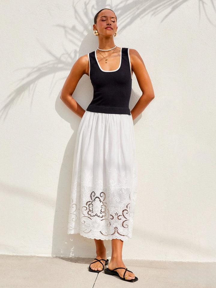 Fifteen Twenty Alicia Contrast Midi Dress