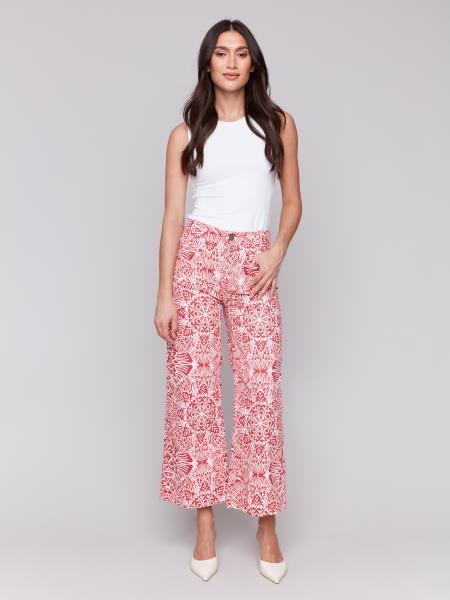 Charlie B Printed Patch Pocket Pant