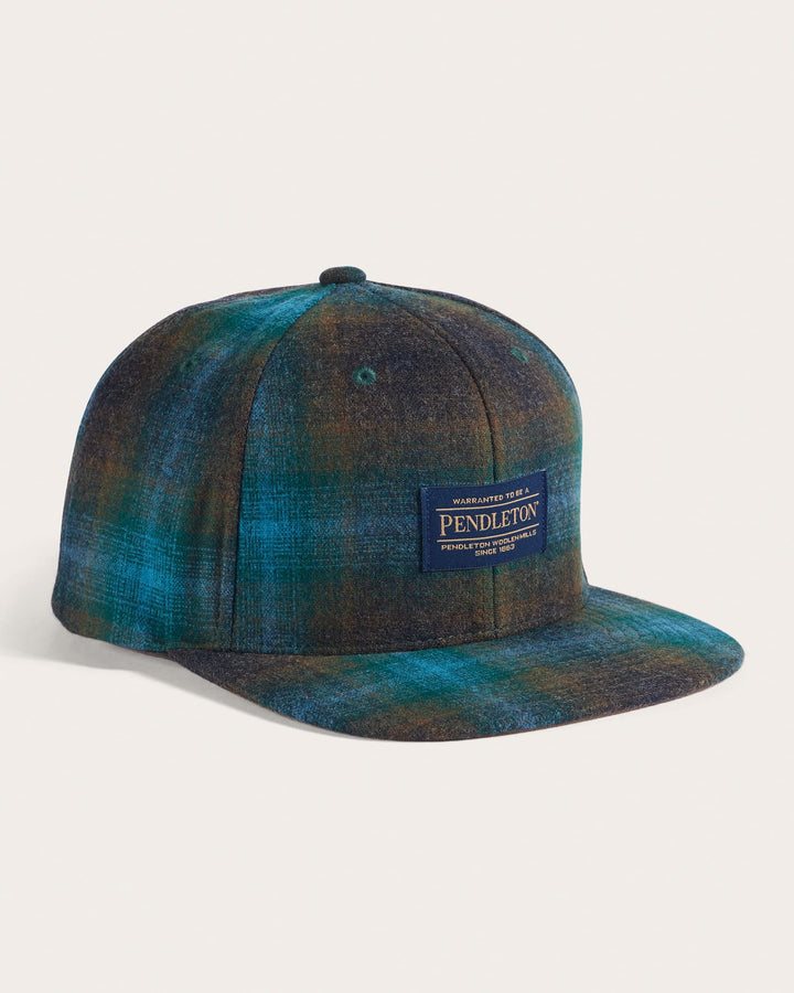 Pendleton Plaid Flat Brim Hat