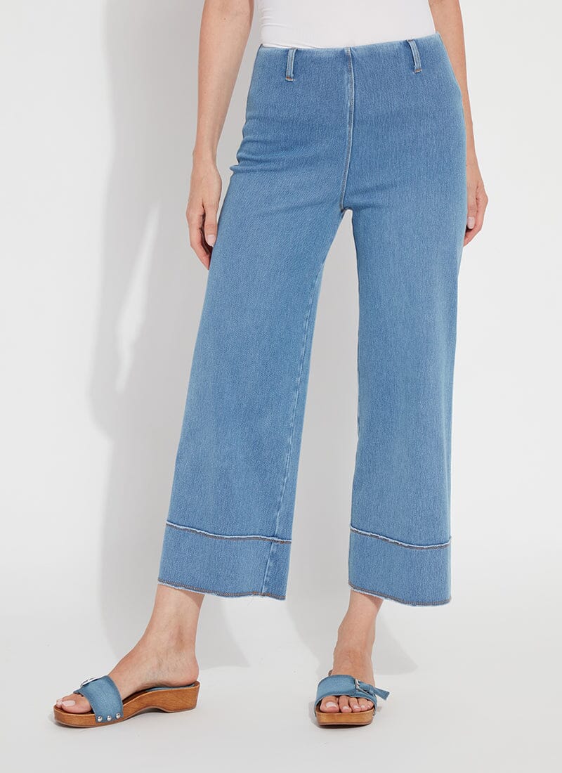 Lysse Margo High Waisted Wide Crop Denim Jeans