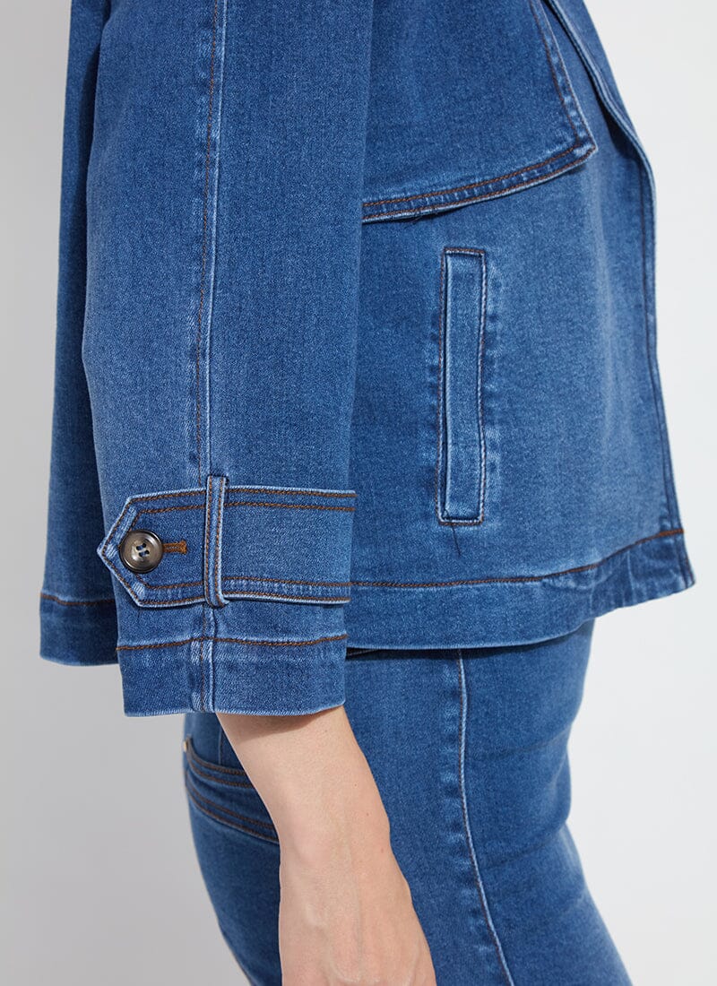 Lysse Jeanne Cropped Denim Trench Jacket