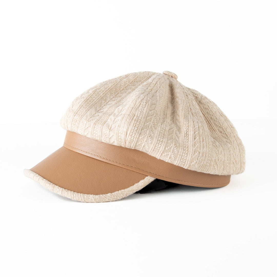Howard's Jewelry Lumi Cable Knit Newsboy Cap