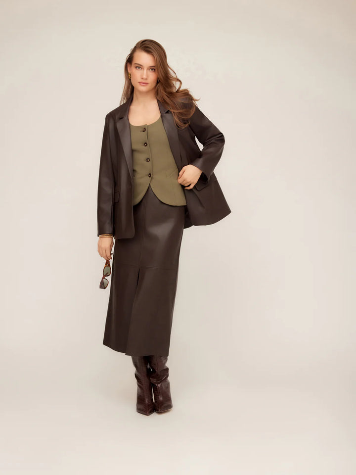 Fifteen Twenty Regan Faux Leather Blazer