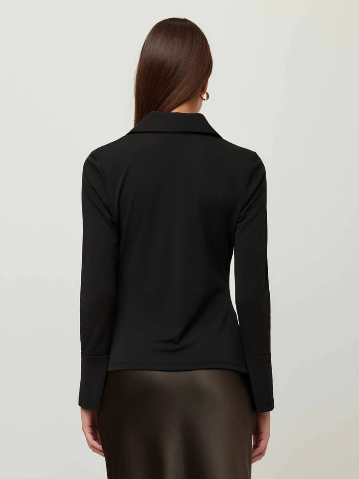 Fifteen Twenty Lana Drape Front Top