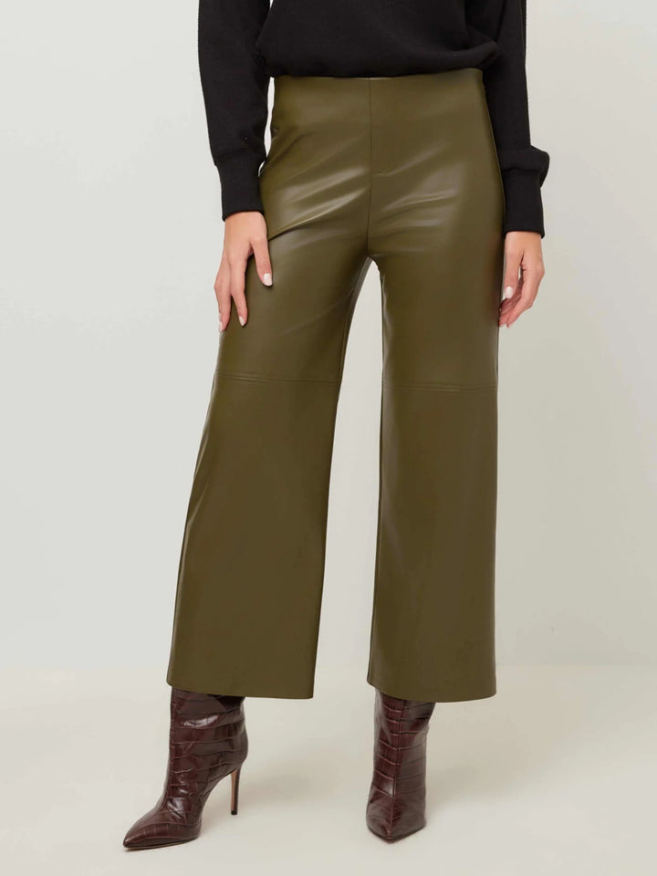 Fifteen Twenty Faux Leather Cropped Pants
