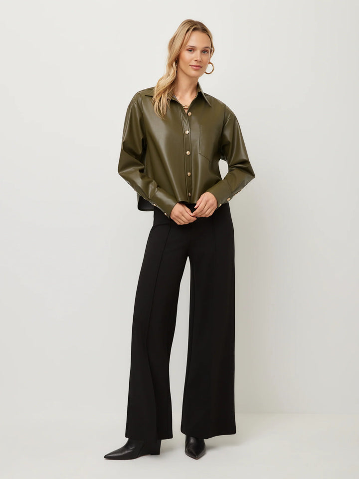 Fifteen Twenty Victoria Faux Leather Top