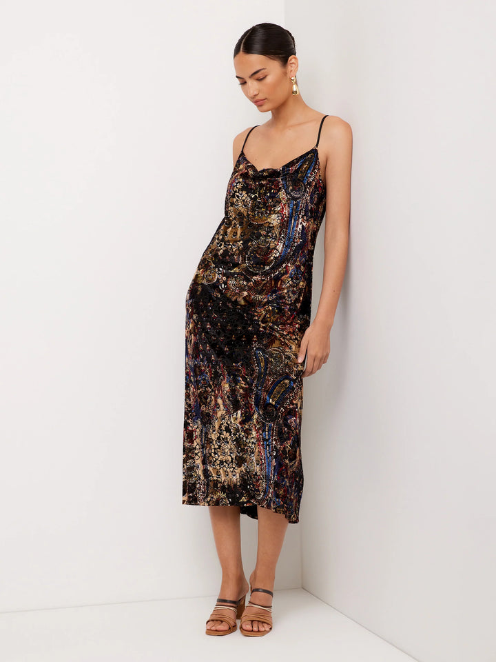 Fifteen Twenty Krissa Drape Front Midi Dress