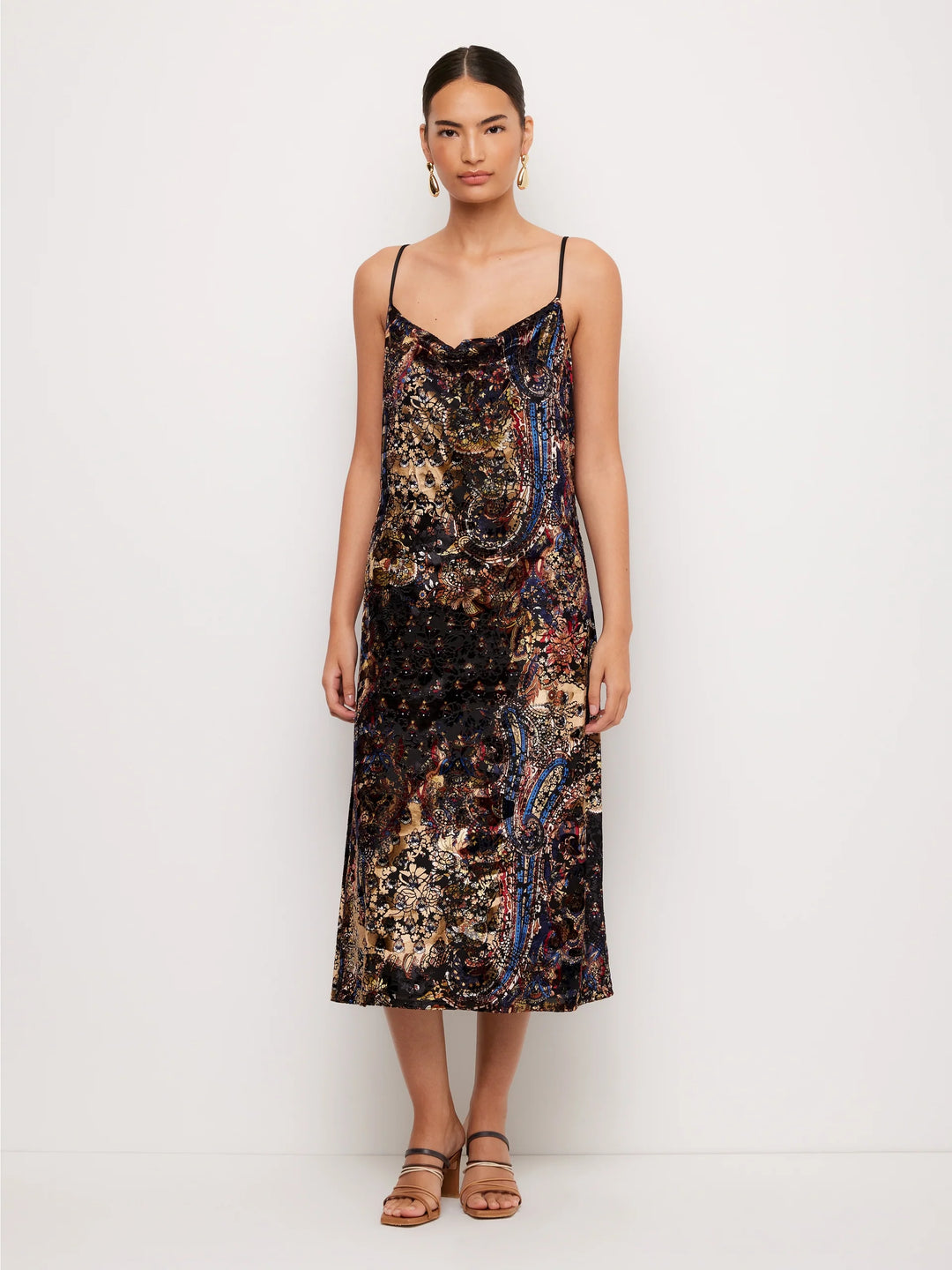 Fifteen Twenty Krissa Drape Front Midi Dress