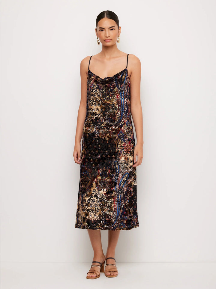 Fifteen Twenty Krissa Drape Front Midi Dress