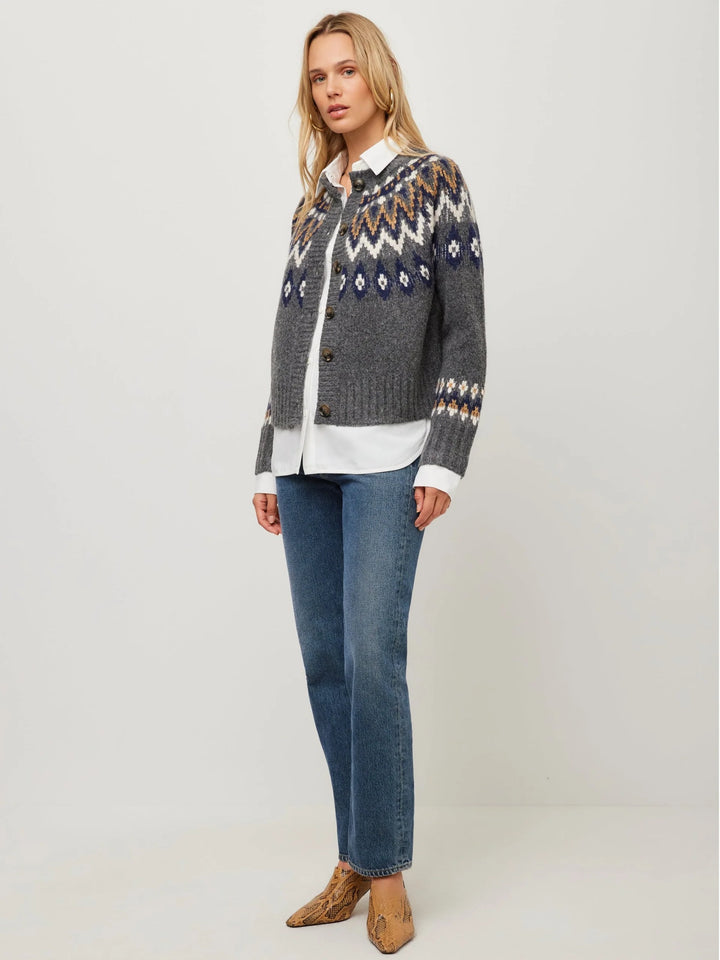 Fifteen Twenty Alina Mixed Media Jacquard Cardigan