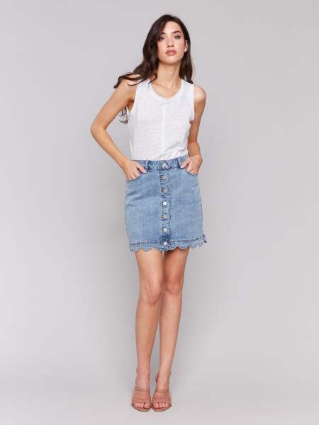 Charlie B Scalloped Skirt