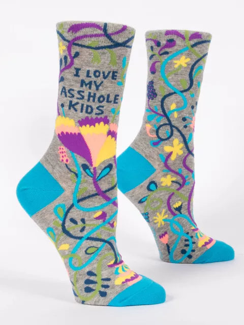 Blue Q Love My Asshole Kids Crew Socks