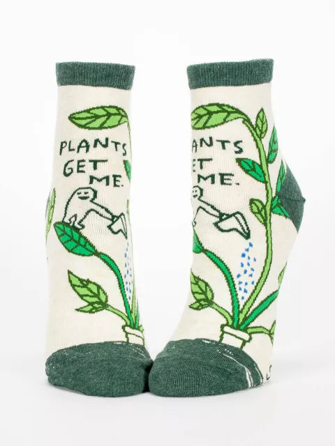 Blue Q Plants Get Me Ankle Socks