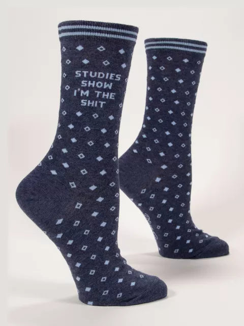 Blue Q Je suis le Shit Crew Chaussettes