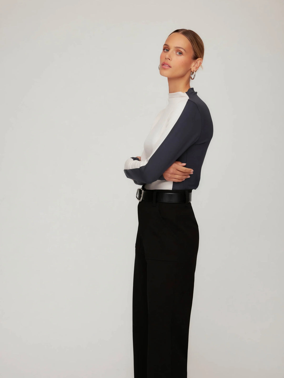 Fifteen Twenty Cass Colorblock Turtleneck