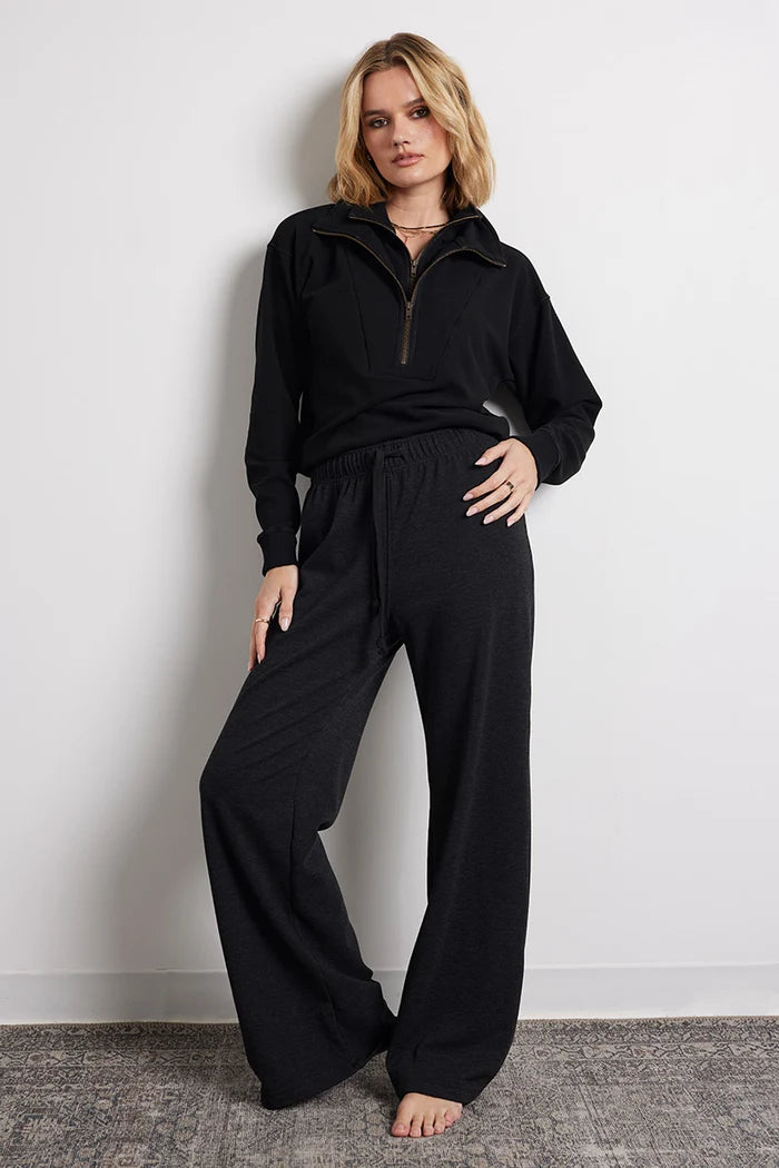 Bobi Double Zip Funnel Neck Pullover