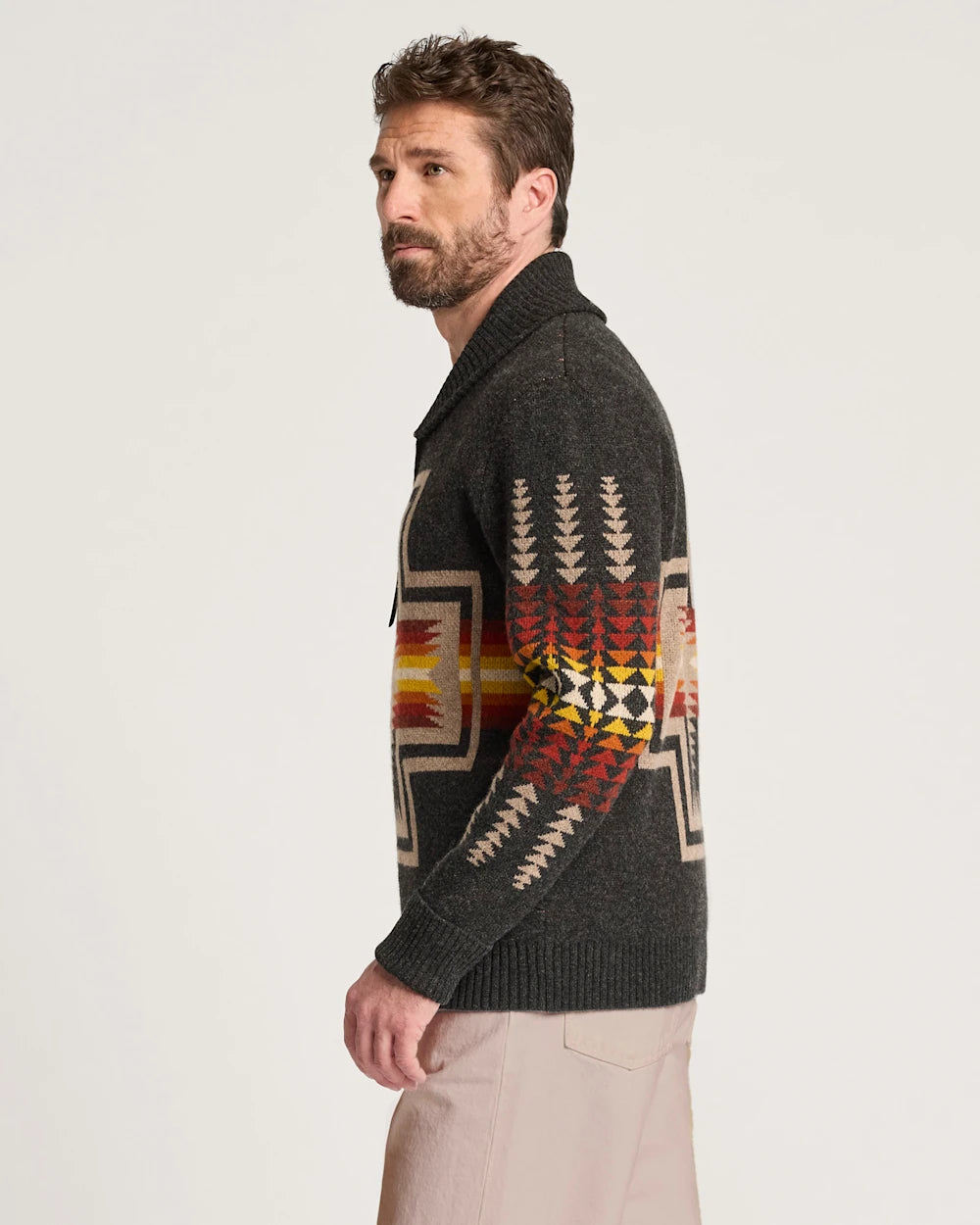 Pendleton Harding Zip Lambswool Cardigan