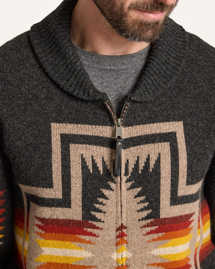 Pendleton Harding Zip Lambswool Cardigan