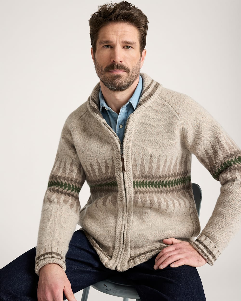 Pendleton Sawtooth Buck Zip Sweater