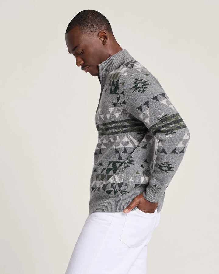 Pendleton Autumn Birch 1/4 Zip Lambswool Sweater