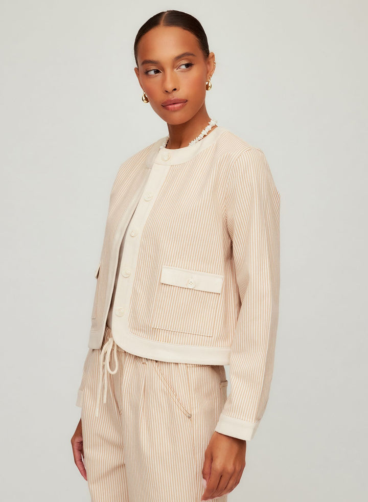 Fifteen Twenty Myra Contrast Cropped Jacket