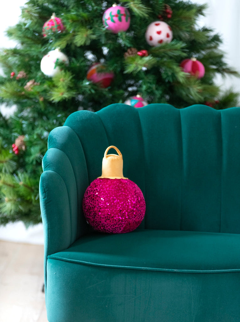 Shiraleah Merry Bauble Sequin Small Pillow