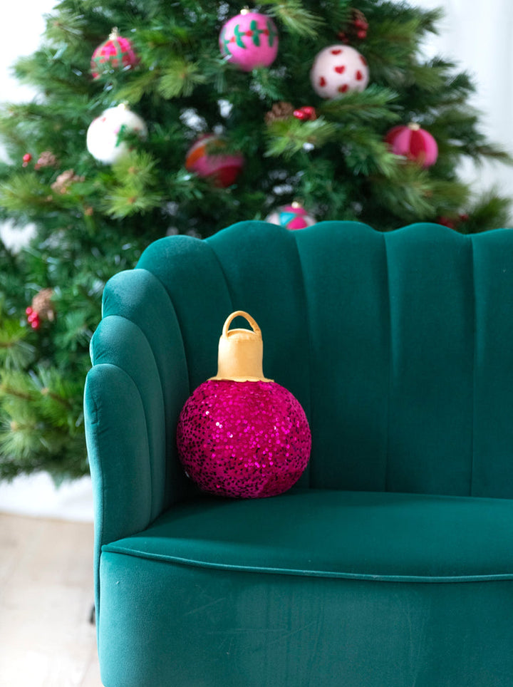 Shiraleah Merry Bauble Sequin Small Pillow