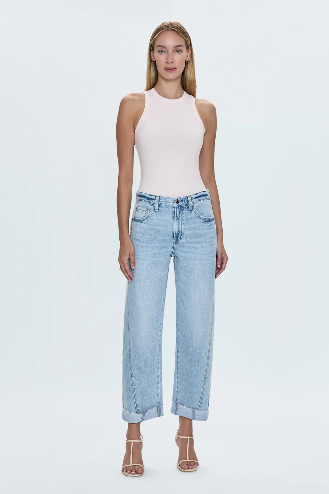 Pistola Kacey Mid Rise Cuffed Boyfriend Jean