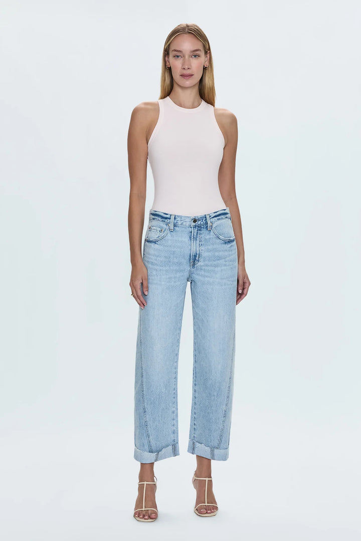 Pistola Kacey Mid Rise Cuffed Boyfriend Jean