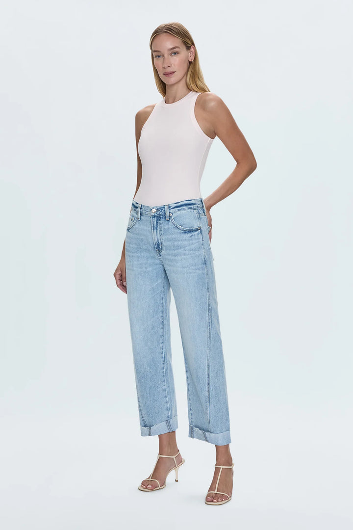 Pistola Kacey Mid Rise Cuffed Boyfriend Jean