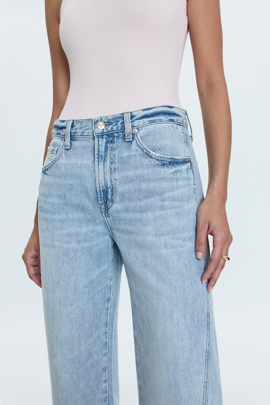 Pistola Kacey Mid Rise Cuffed Boyfriend Jean