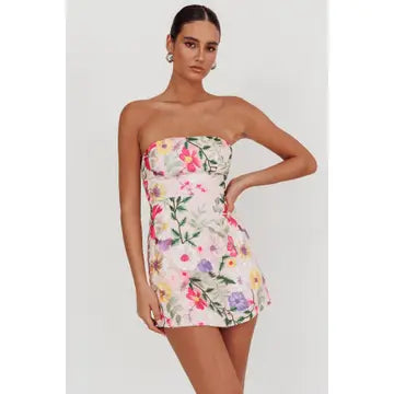One & Only Floral Embellished Mini Dress
