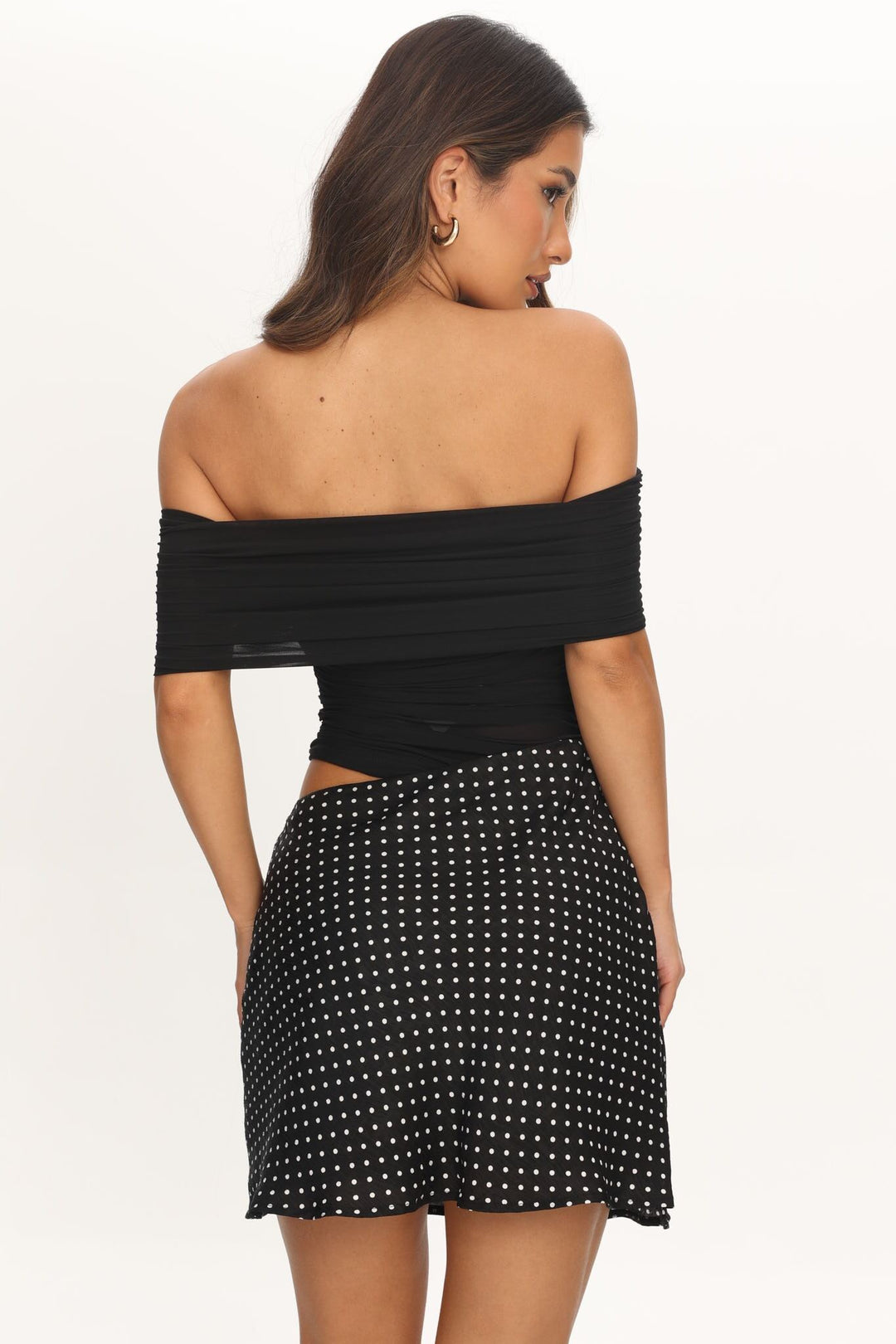 One & Only Strapless Top and Polka Dot Skirt Dress