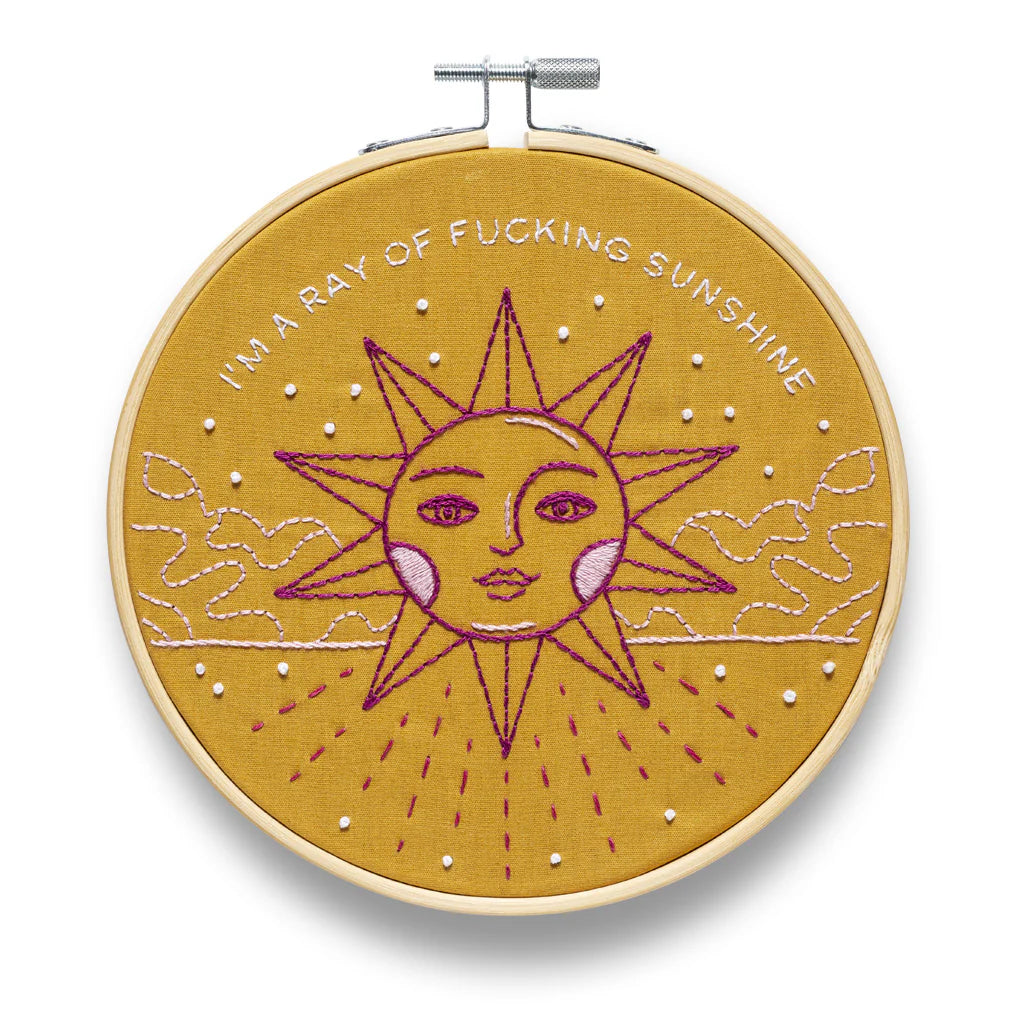 Funatic I'm A Ray Of Fucking Sunshine Embroidery Kit