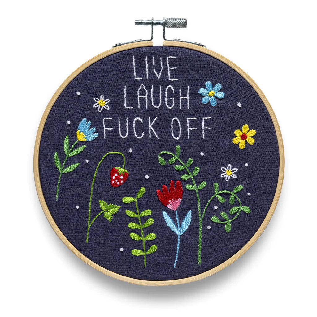 Funatic Live Laugh Fuck Off Embroidery Kit