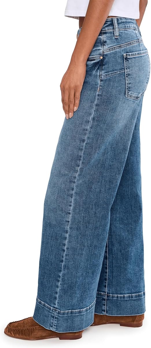 Kut Maya High Rise Fab AB Wide Leg Back Dart Wide Hem Jean