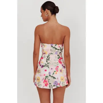 One & Only Floral Embellished Mini Dress