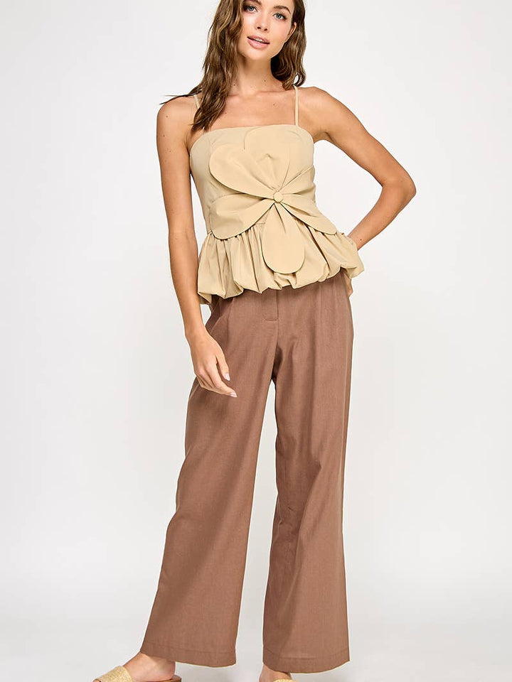 Rubienn Floral Detail Bubble Blouse