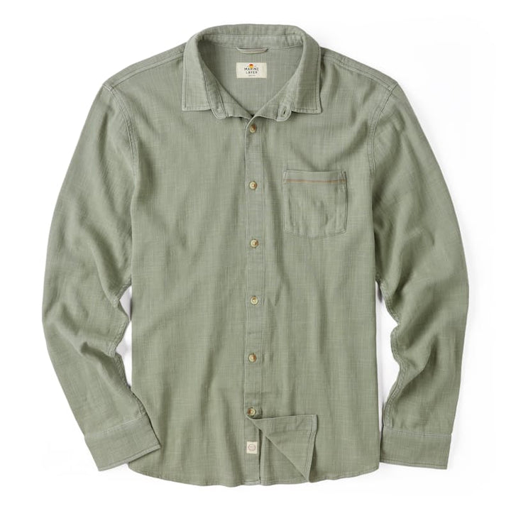 Marine Layer Long Sleeve Classic Stretch Selvage Shirt