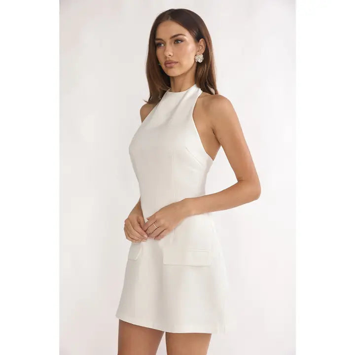 One & Only Strapless Halter Mini Dress