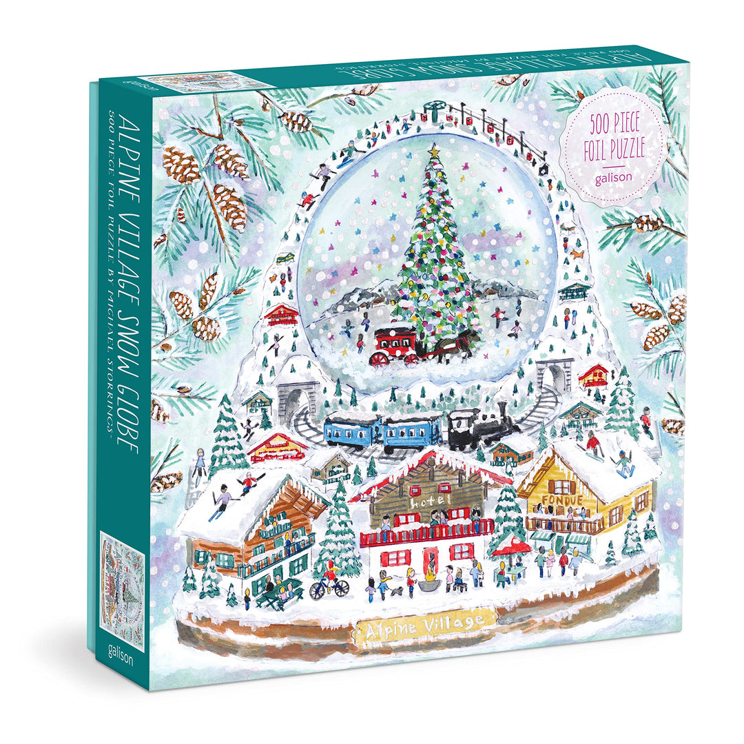 Galison Alpine Village Snow Globe Puzzle