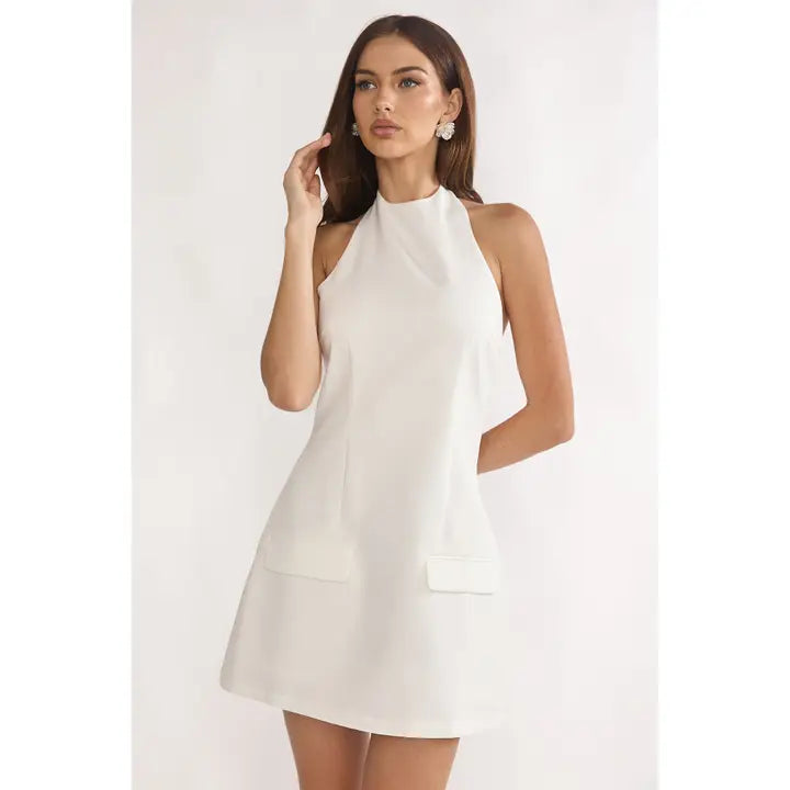 One & Only Strapless Halter Mini Dress