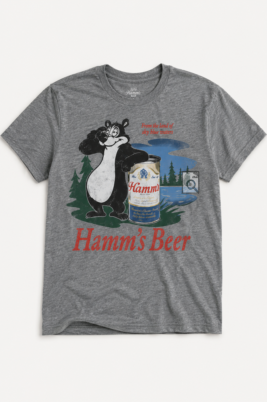 Retro Brand Hamm's Beer Can Resting Bear T Shirt