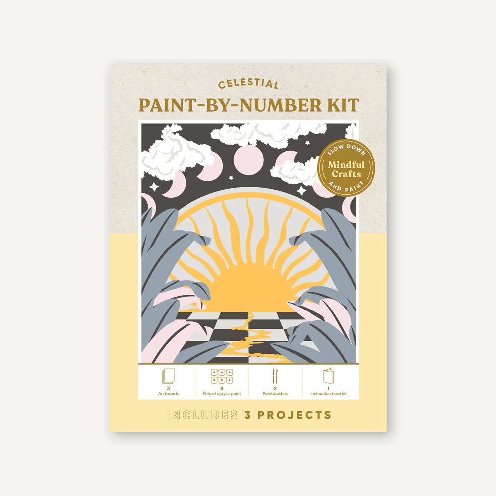 Chronicle Books Mindful Crafts: Celestial Paint-by-Number Kit