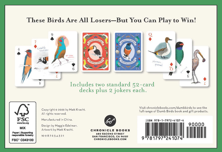 Chronicle Books Field Guide to Dumb Birds - Playing Cards
