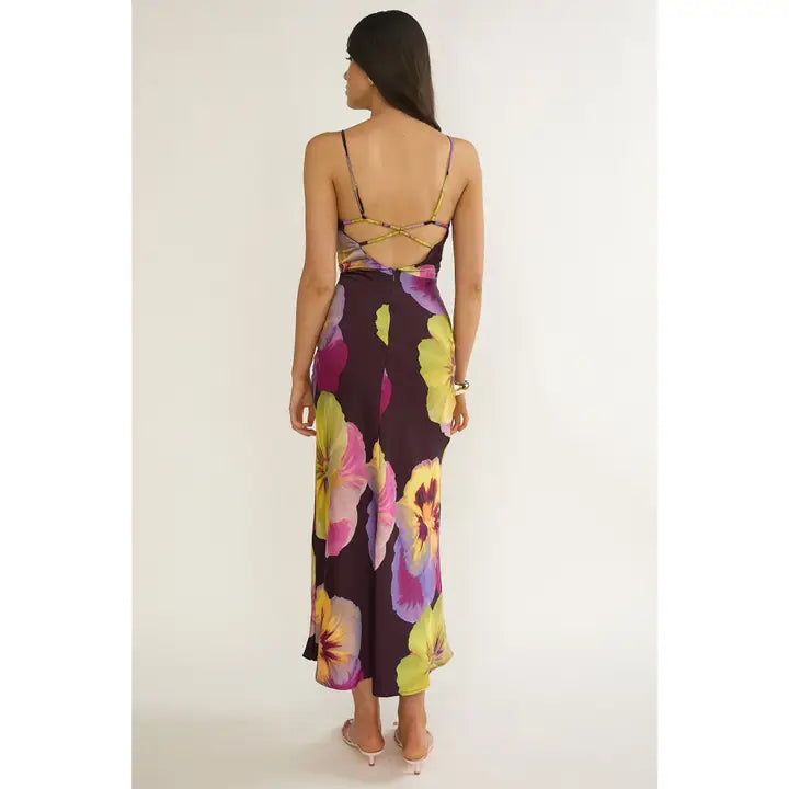 One & Only Boatneck Floral Midi Dress