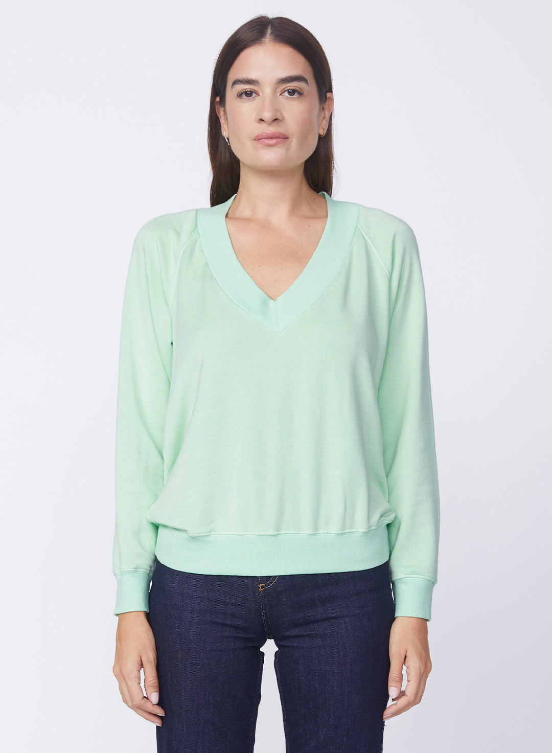 Stateside Softest Fleece Raglan V-Neck Pullover