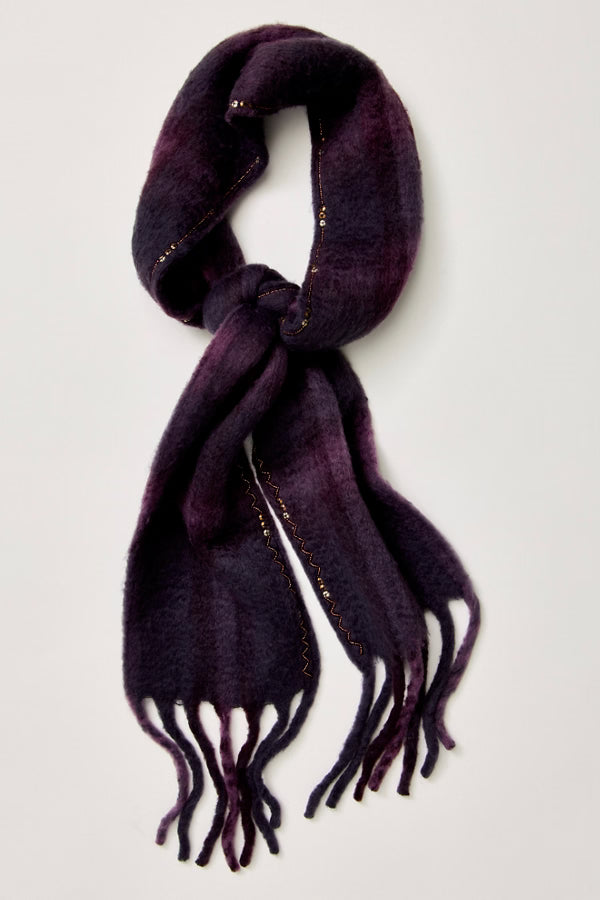 Free People Highland Plaid Skinny Scarf